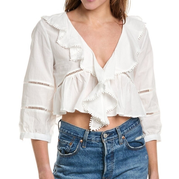 Lyra & Co Tops - Lyra & Co Ruffle Crop Top